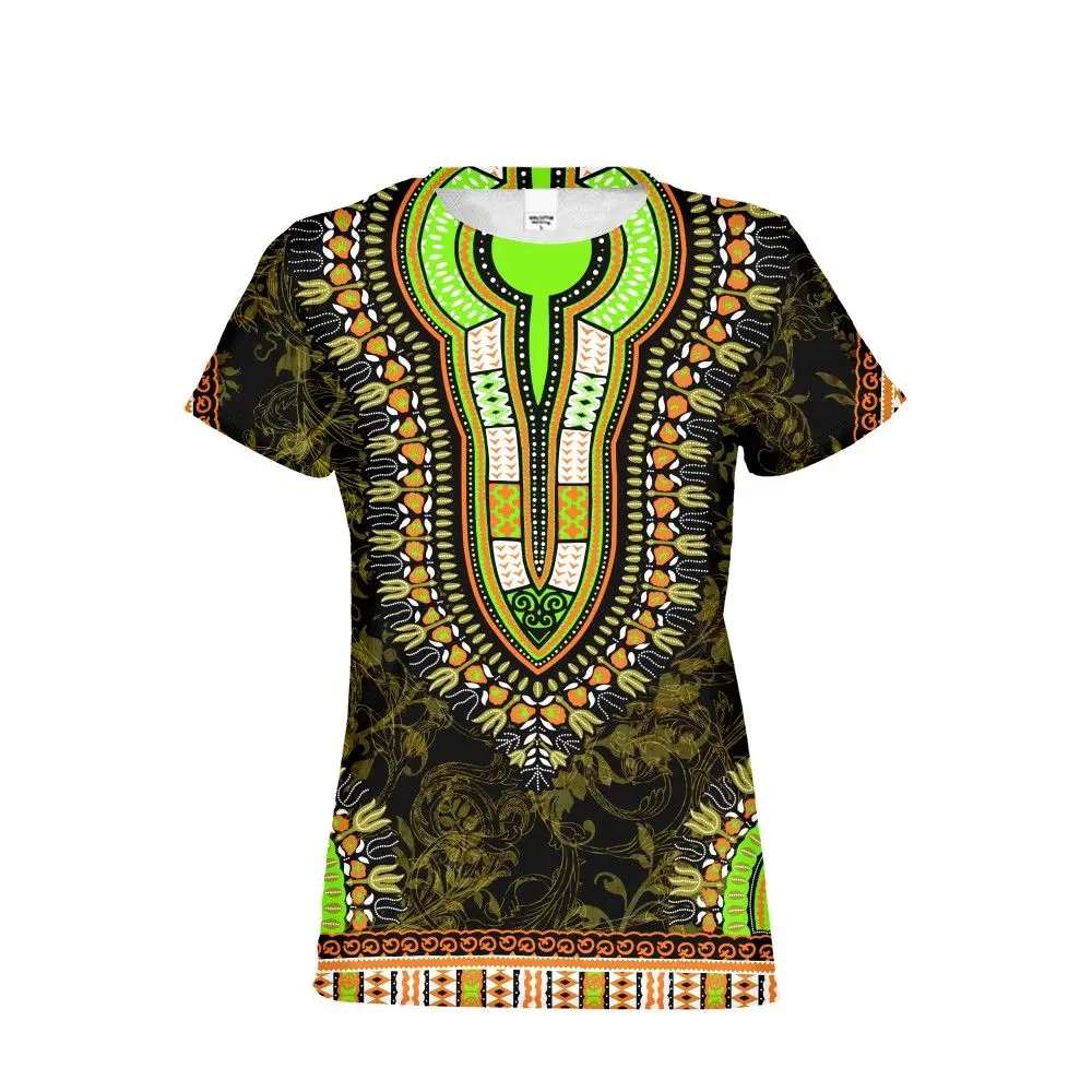 Dashiki Girl Shirt African Design Teen Ager  One Size