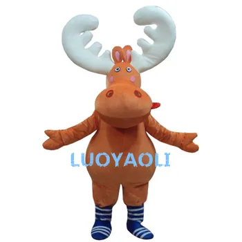 

Christmas Tyrone Moose Mascot Costume Fancy Dress Adult Dize Brand New