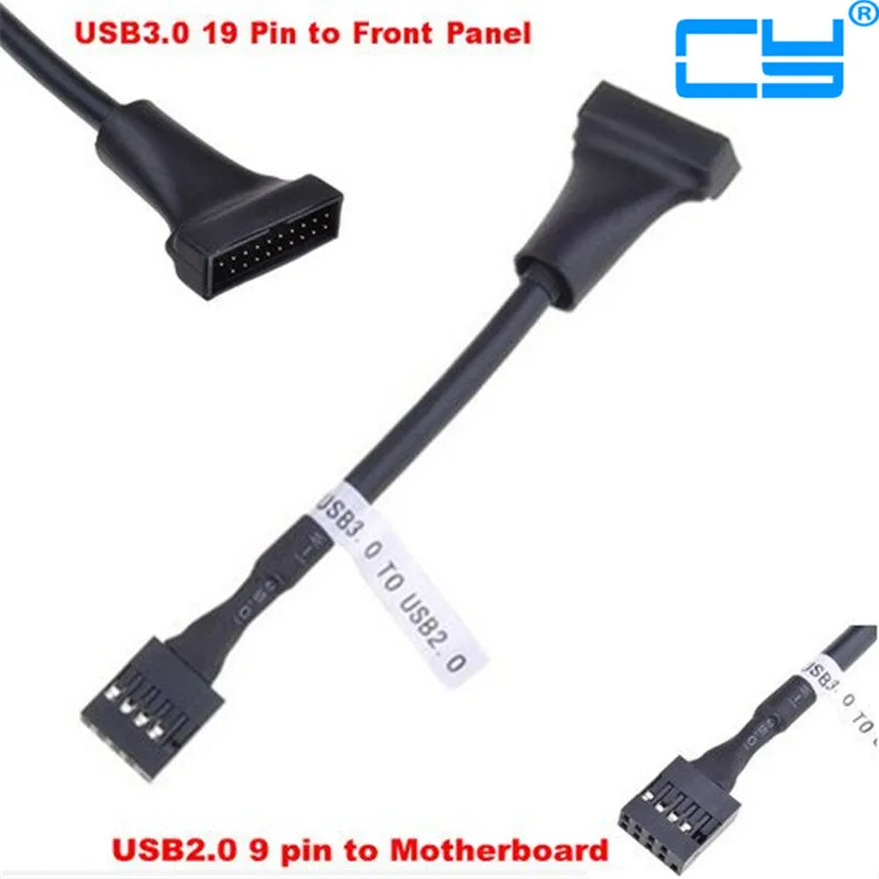 

USB 3.0 20-pin Header Male to USB 2.0 9-pin Female Adapter Short Cable