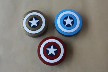 

LIUSVENTINA Merry Christmas Gift Cute Captain America Hero Mark Contact Lens Case with Mirror Container for Contact Lens