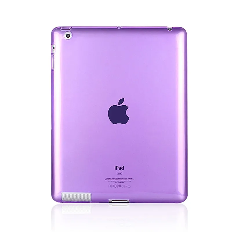 Protector Shell Case For Apple iPad 4 3 2 iPad4 Silicon Cases Cover Clear Color Soft Skin Tablets Pad Accessory Etui Coque Capa (22)
