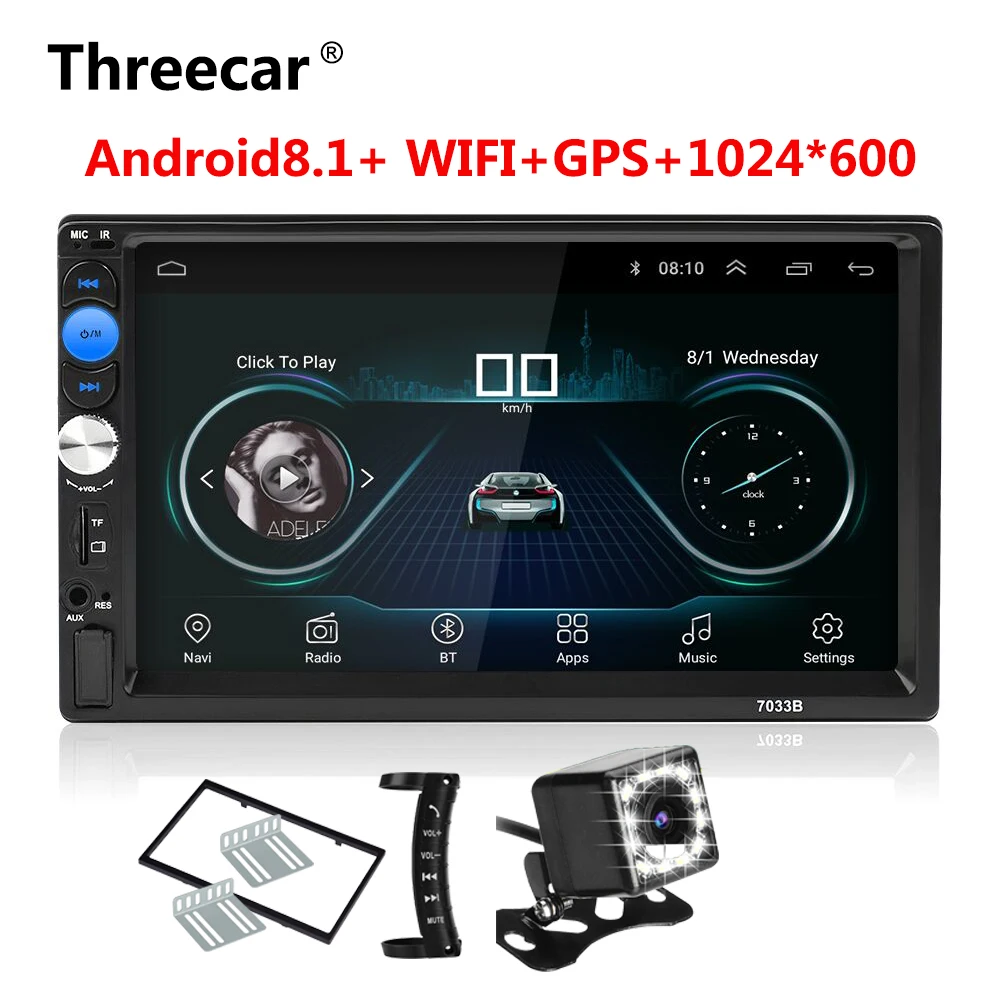 

Universal 2Din Car Radio Android 8.1 GPS Navigation Autoradio Multimedia Player Bluetooth WIFI Mirror Link OBD2 in Dash