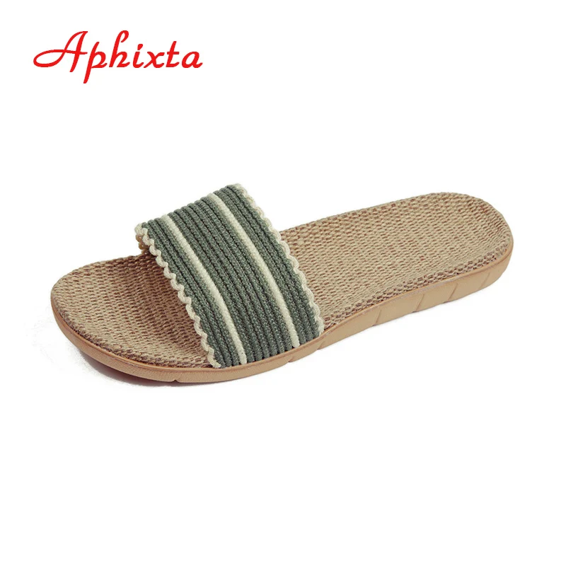 Spring Summer Indoor Slipper Anti Slip Linen Home Shoes Women Men Flat Shoes Sweat-absorbent Breathable Soft Floor Slipper