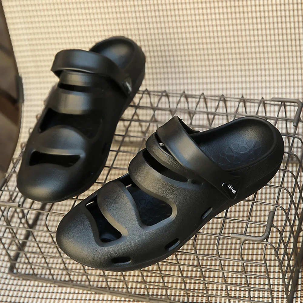 Комфортная дышащая пляжная обувь Для мужчин летнее открытое 2018 унисекс Повседневное открытый тапочки вьетнамки zapatillas hombre