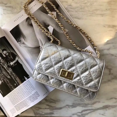 NEW silver Women Shoulder Bags Female Party Crossbody Chain Bag Plaid Handbag Quilted Sac A Main Femme Leather Handbags | Багаж и сумки