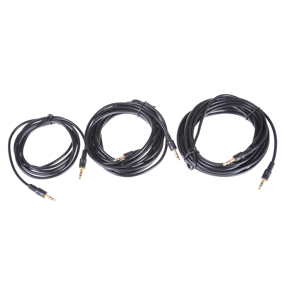 Черный 1,5/3/5 м 3,5 мм штекер 3,5 мм Jack Male AUX аудио стерео кабель наушников вспомогательный шнур для наушников автомобиля Динамик
