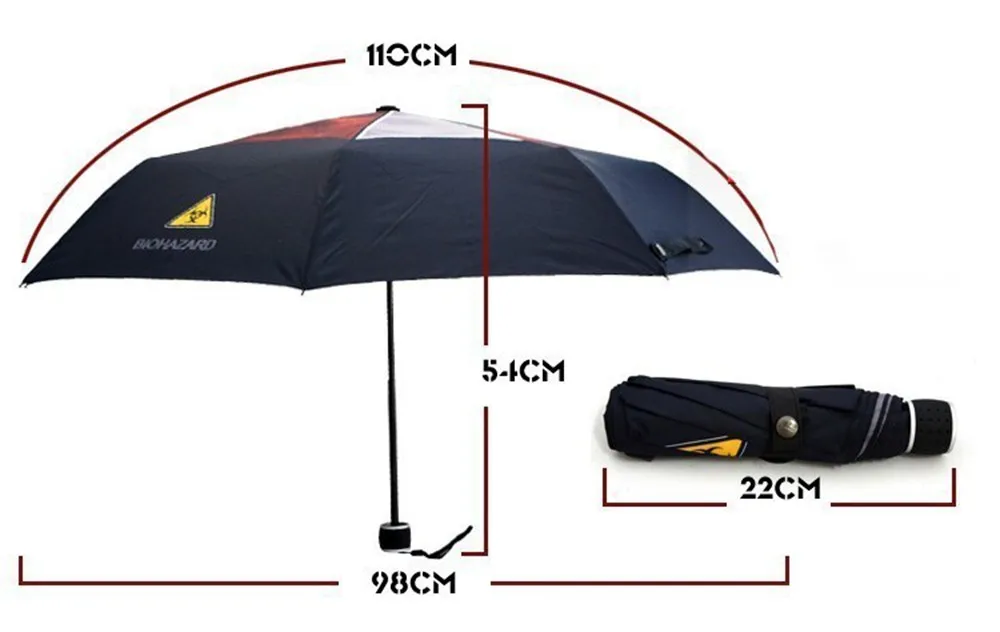 Biohazard Обитель зла, Umbrella корпорация Parapluie Rain men 3 складные ручные Paraguas Hombre новинки