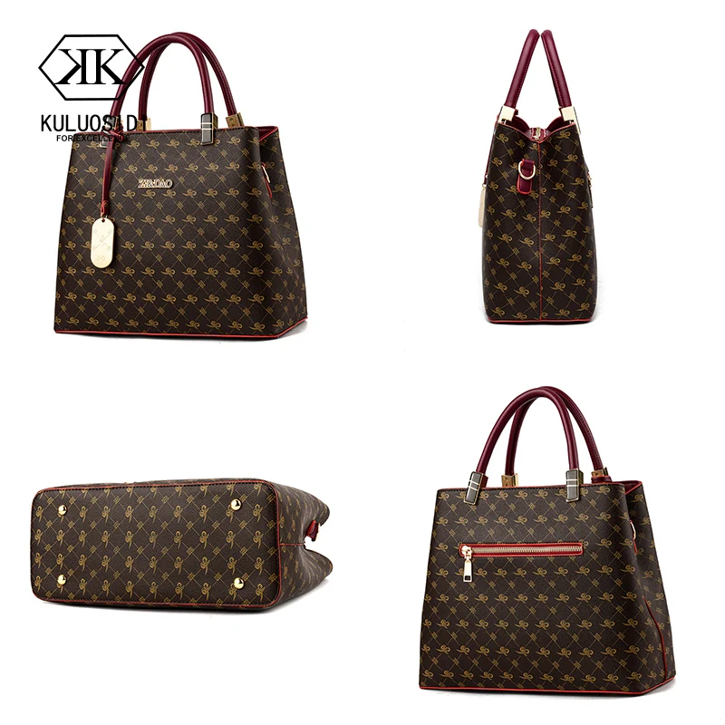 Goedkoop Driedelige Luxe Handtassen Vrouwen Tassen Designer Vrouwen Lederen Handtas Schoudertas voor Vrouwen 2019 Sac a Main Dames hand Tassen