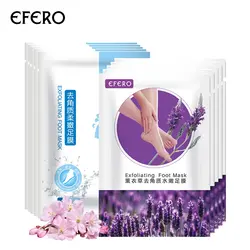 Efero 6 пар = 12 шт. маска для ног удаления омертвевших суть Завода по уходу за ногами Отбеливание Увлажняющий скраб носки для педикюр