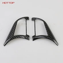 HOTTOP ABS углеродный вид автомобиля рулевое колесо кнопки крышка отделка рамка для Nissan Xtrail T32 Rogue X-Trail наклейка