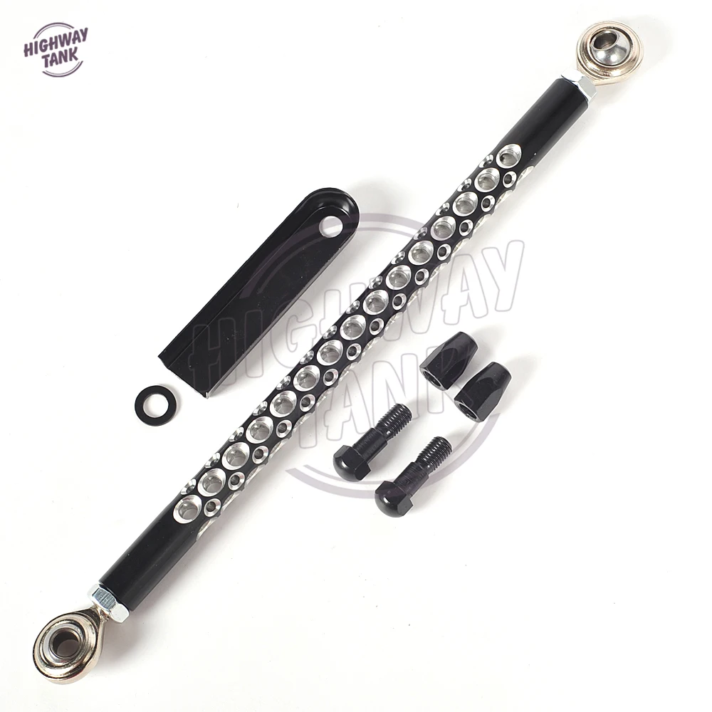 

Black Cut Motorcycle Gear Shift Linkage Shifter Link Case for Harley Softail Dyna Touring Round