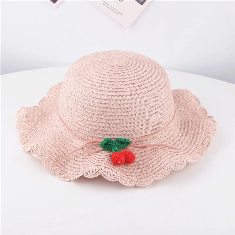 Летняя шляпа для маленьких девочек пляжная соломенная шляпа Панама милые солнечные шляпы для детей УФ защитная Кепка с металлической буквой