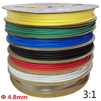 

5 meters/lot 4.8mm Heat Shrink Tube with Glue Adhesive Lined 3:1 Shrinkage Dual Wall Shrink Tubing Wrap Wire Cable with 7 Colors