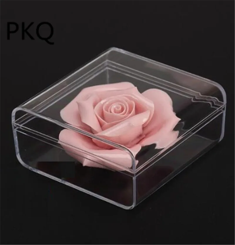 

20pcs Transparent Plastic Cosmetic Storage Containers Minerals Display Clear Makeup Small PS plastic gift box clear jewelry box