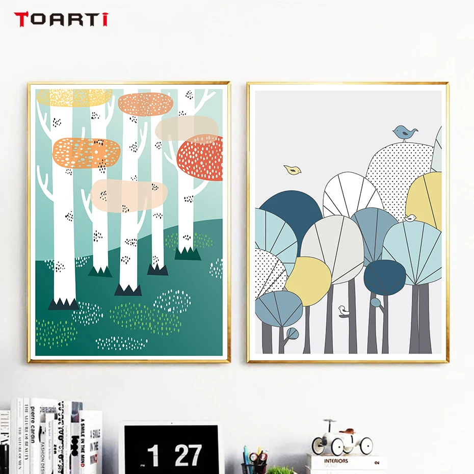Tree Forest canvas painting  (5)