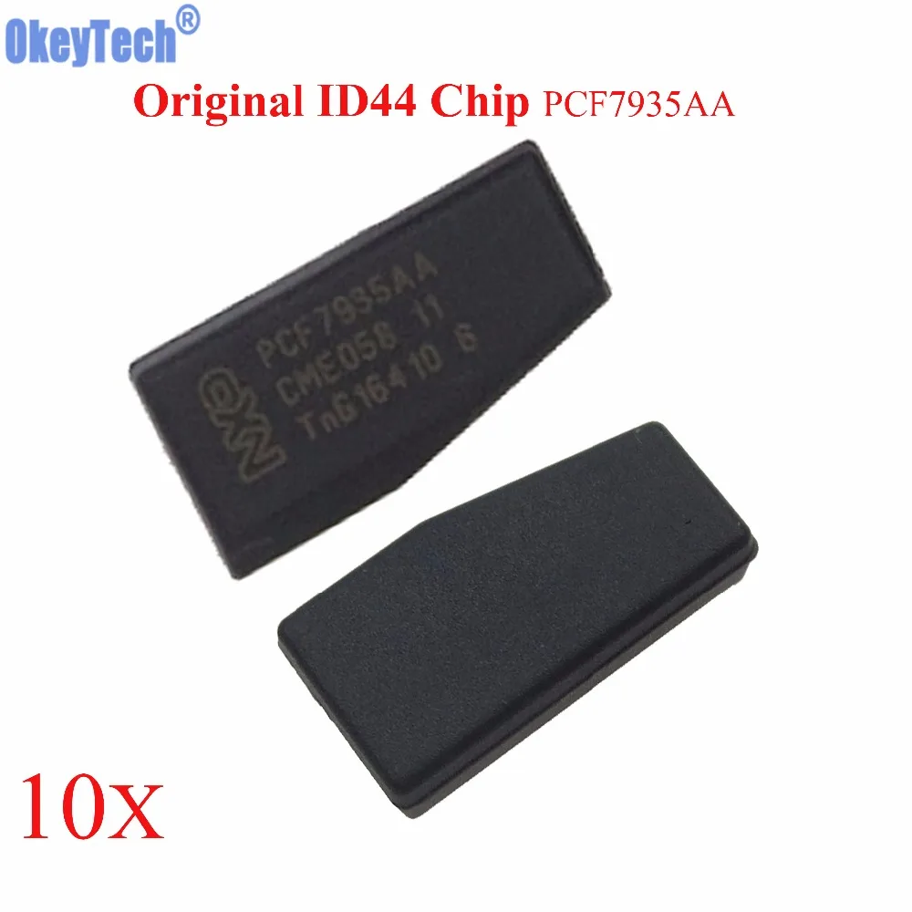 OkeyTech 10pcs lot Car Key Chips Original ID44Chip Carbon Ceramics Blank PCF7935AA Auto Transponder Chip Better Than PCF7935AS