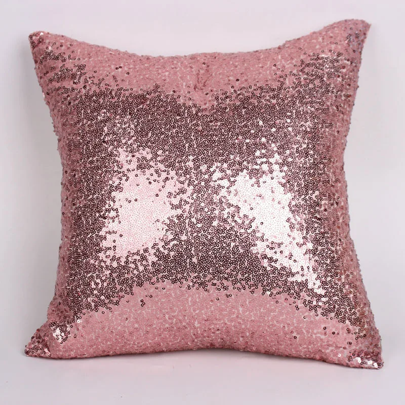 

Free Shipping Sequin Pilowcase Solid Decorative Pillowcase for Home Hotel