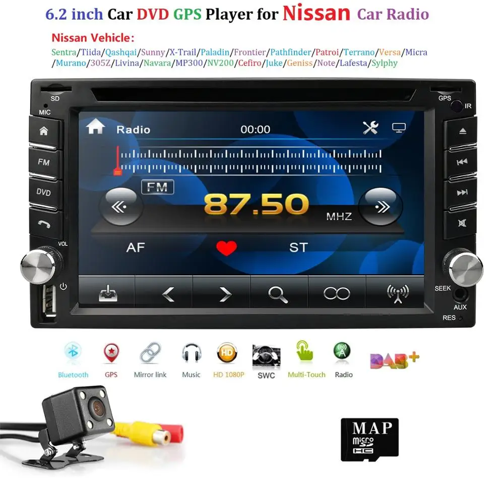 Car Monitor multimedia for Nissan Navara D40 07 15 GPS Navigation Sat