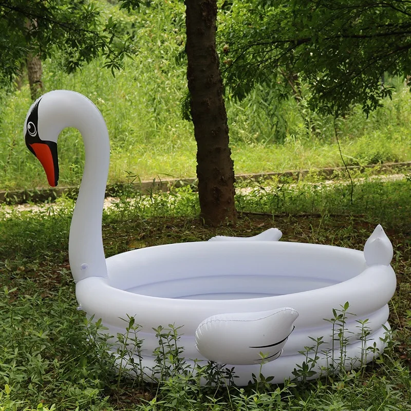 Inflatable Flamingo Swan Baby Swimming Pool Portable Outdoor Children