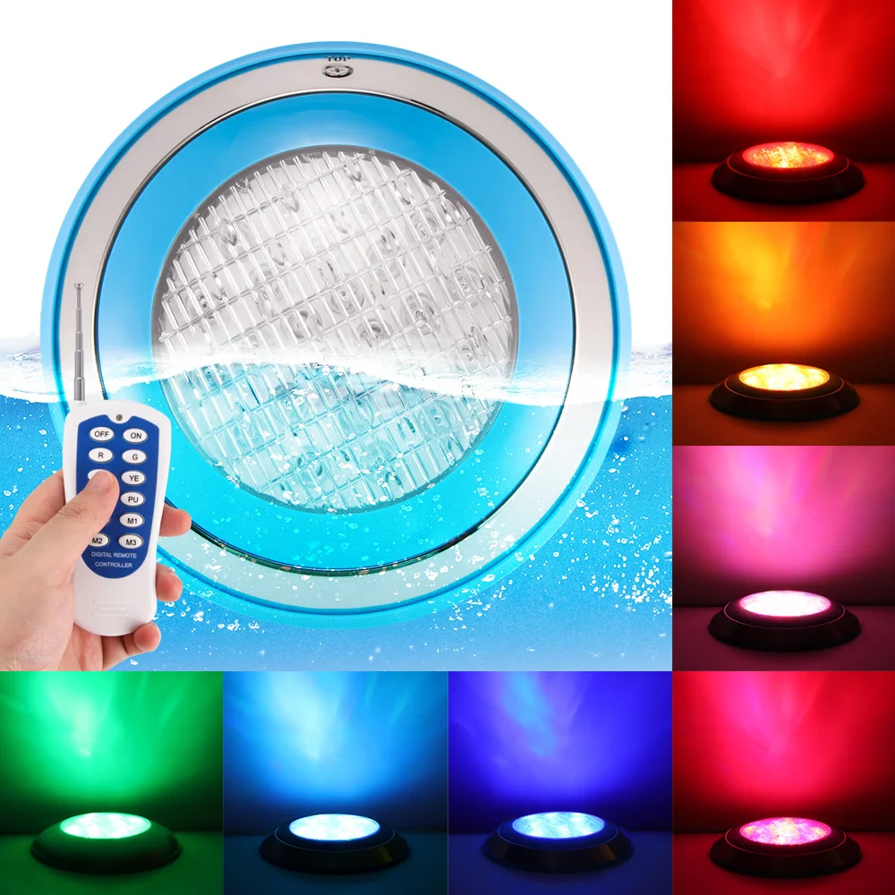 RGB Sualt Y zme Havuz ok Renkli 12 V 24 W RGB Uzaktan Kumanda 