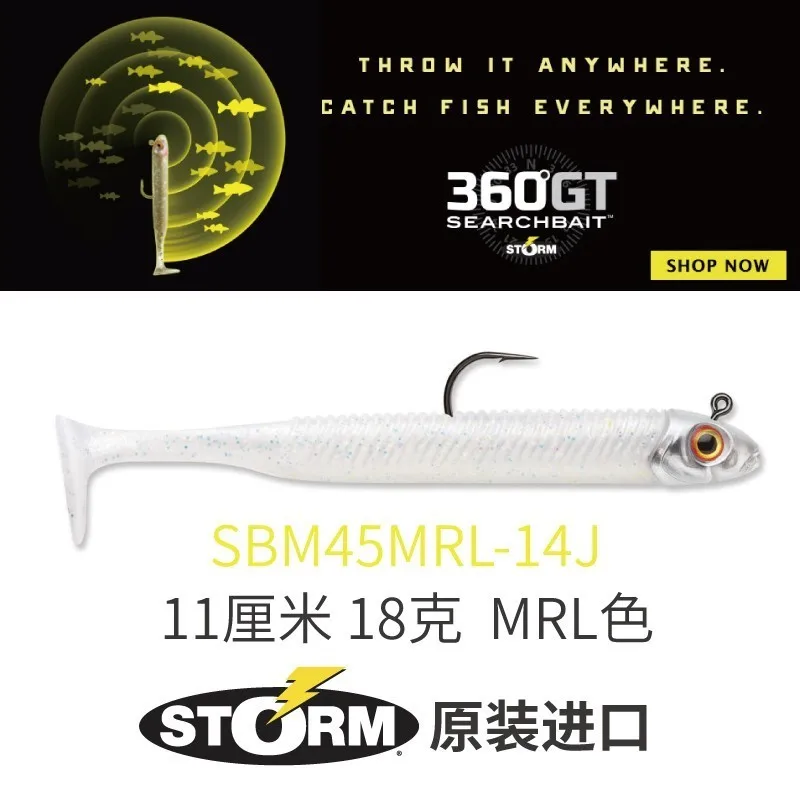 Storm 360GT 3 шт. 3D свинцовая мягкая рыболовная приманка типа рыбы 9см8. 5 г 11см18г Сменные приманки для рыбьего тела крюк т Мягкая приманка с хвостом - Цвет: SBM45-14J