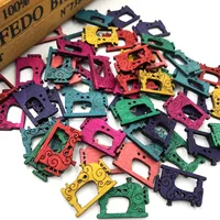 50/100pcs Mix Sewing Machine Wood Button Kid's Sewing Crafts Accessories WB288 1