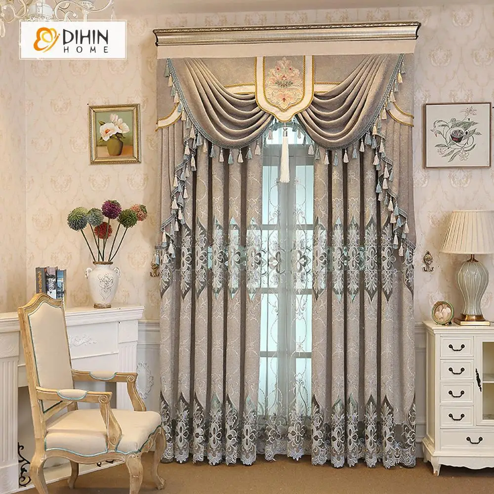 NEW Embroidered Valance High Quality Curtains Window Drapes Custom Made Window Curtainin