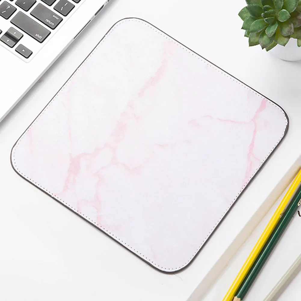 Pinkwhite Настольные наборы коврик для мыши офисный стол коврик игровой резиновый противоскользящий мраморный с узором коврик для мыши мультфильм дропшиппинг#0820 - Цвет: Pinkwhite
