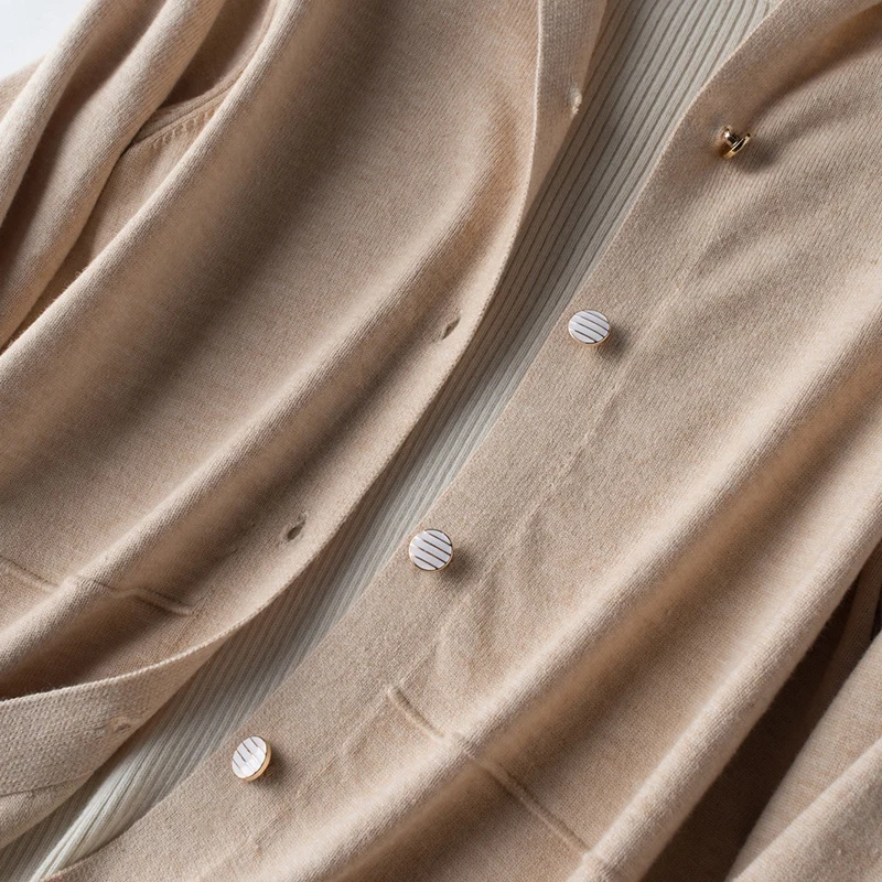 2019 wool spring and autumn jacket women's casual jacket cardigan long-sleeved  women's large size jacket