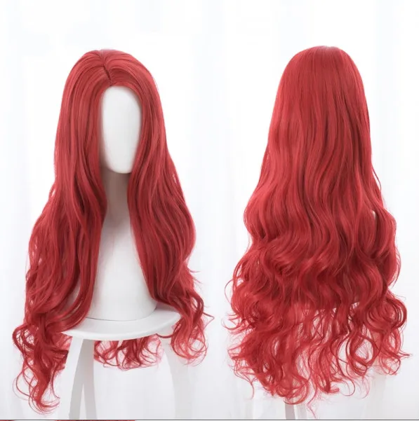 

2018 Aquaman Cosplay Mera Wig Long Hair 85cm Halloween Cosplay Party Wig