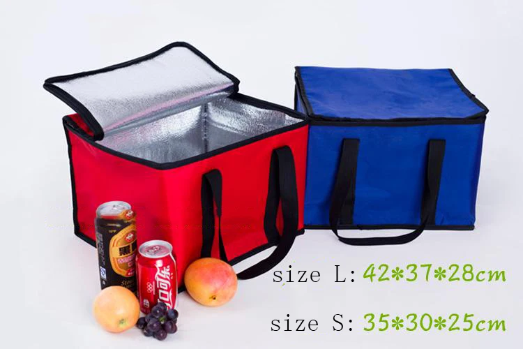 43L 26L waterproof oxford cooler bag large picnic lunch box thermal cake pizza meal drinks fresh carrier ice pack cool bag