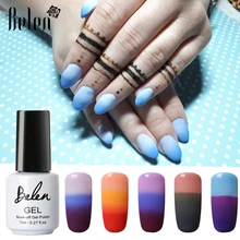 Belen 3 в 1 цвет изменить Хамелеон УФ светодиодный светильник гель лак для ногтей Vernis Полупостоянный База Топ Лаки праймер 7 мл