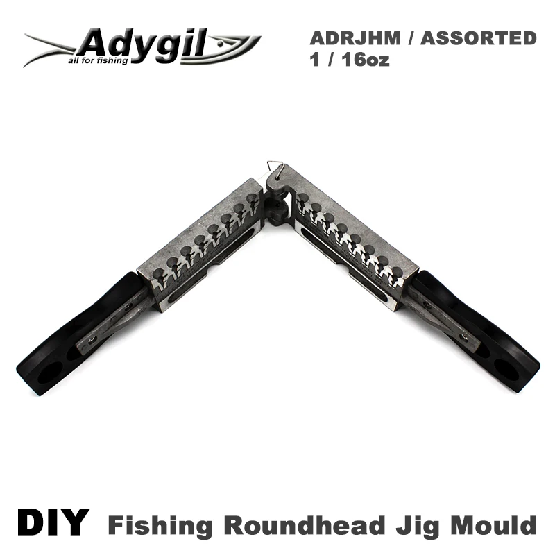 Adygil DIY рыболовные круглоголовые джига плесени adrjhm/разные комбо 1/16 унций(1,75 г) 8 стаканчики для минеральных водов