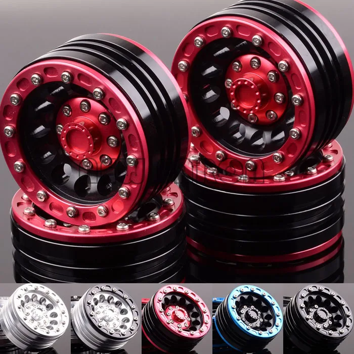 

RC 1.9" Beadlock Aluminum Wheel Rim For 1/10 Rock Crawler 1060 Axial SCX10 D90