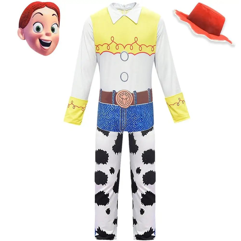 Toy Story 4 Cowgirl Jessie Outfit Cosplay Costume Halloween Carnival Costumes For kid girls Full Sets - Color: NO.8