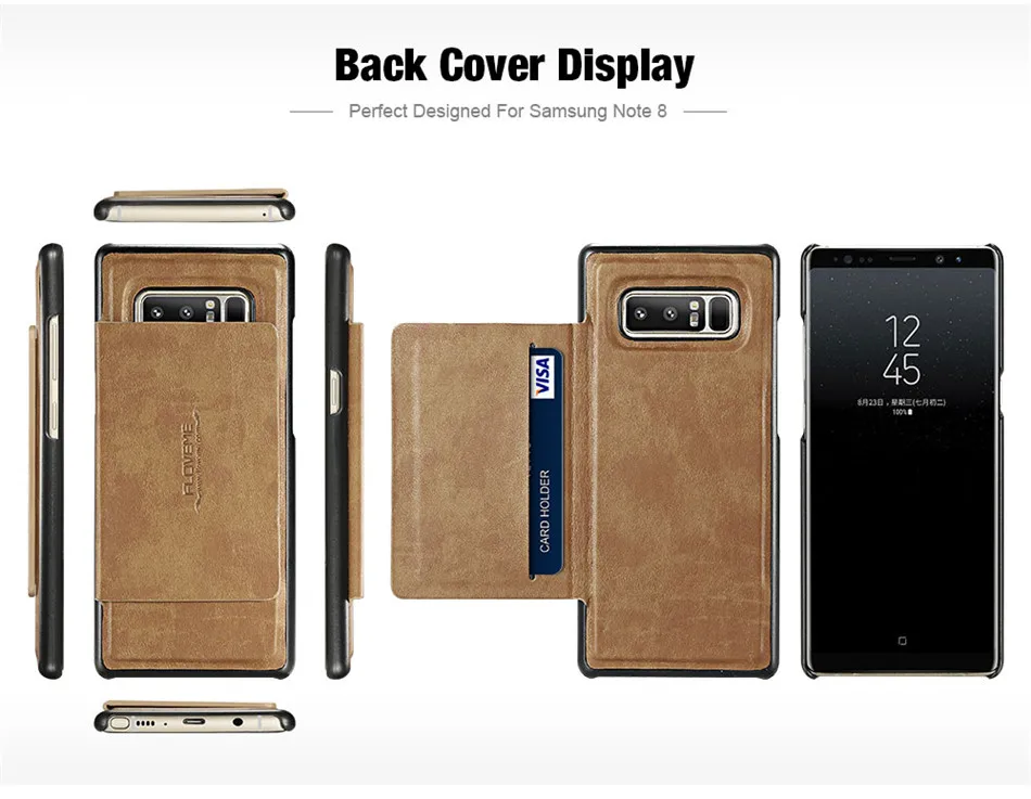 FLOVEME, деловой кошелек, чехол для телефона s, для samsung Galaxy S8, S7, S6 Edge Plus, чехол, Роскошный Ретро кожаный чехол, для samsung Note 8, 5