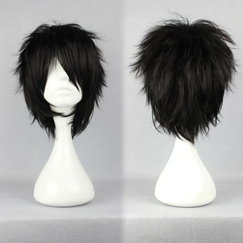 32cm Natural Cheap Hair Wig Short Pixie Boy Cut Black Haircuts