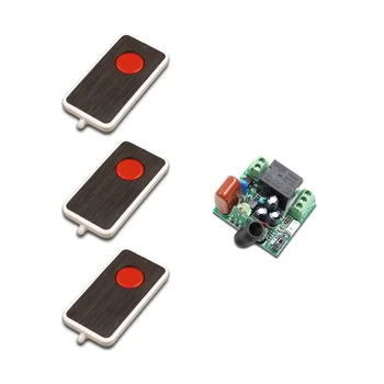 

Smart Home Switch 220V Mini 1CH 10A Wireless Remote Control Switch Relay Receiver+ 3Transmitter LED Light Lamp Remote ON OFF