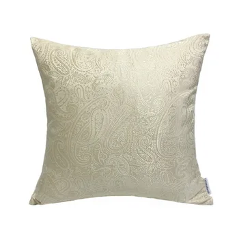 

Paisley Woven Polyester Jacquard Ivory Cushion Cover Decorative Home Inter Sofa Throw Pillow Case 18x18inch Square Sell by piece