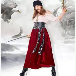 Пиратские костюмы Необычные реквизит для карнавала сексуальный взрослый костюм на Хэллоуин высокое качество капитан вечерние женщины
