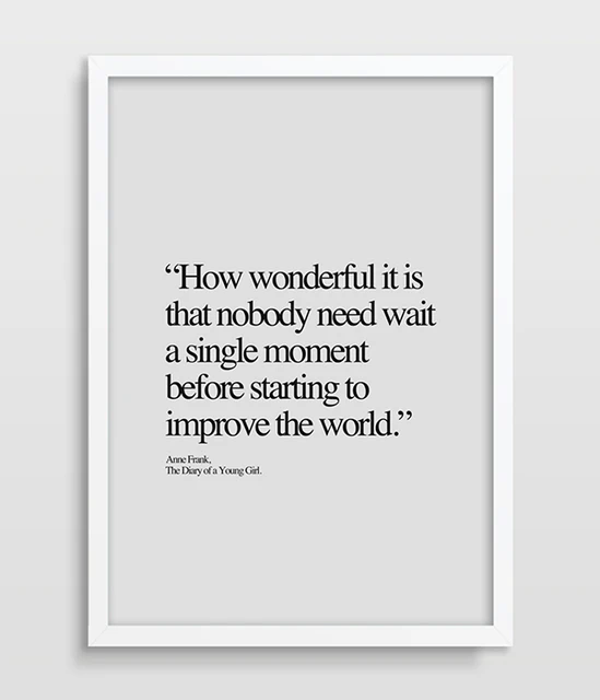 Illustratie kunst print keuken print muur decor anne frank