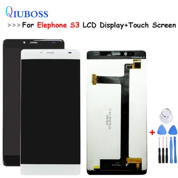 

For Elephone S3 FPCHT520 LCD Display +Touch Screen Assembly 5.5inch For s3 lcd Digitizer Sensor Glass Panel+free tools