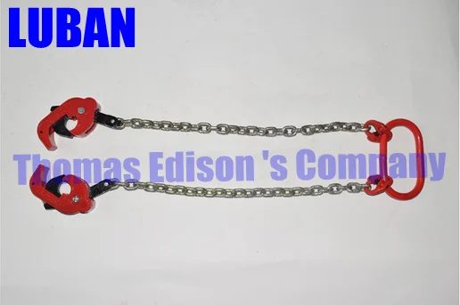 

Drum lifting hook jaw folder chain with drums hanging clamp duplexes folder forklift spreader 2T