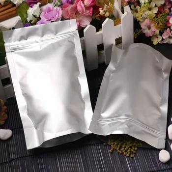 

Retail 50Pcs 7 Sizes Mylar Stand Up Pure Aluminum Foil Packing Bags for Food Coffee Long Term Resealable Zip Lock Packaging Bag