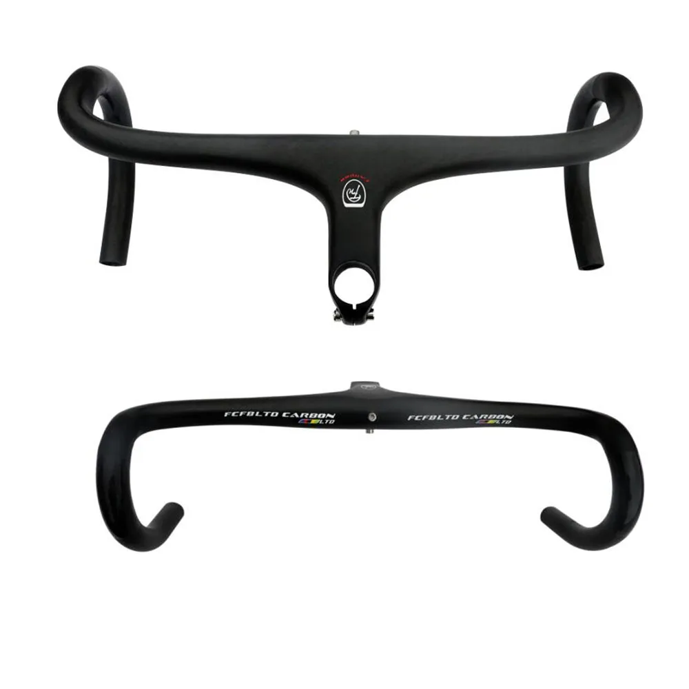 

FCFB ud matte carbon handlebar Carbon Road Bicycle Handlebar integrated Handle Bars Carbon Road Handlebar with stem 80-110mm