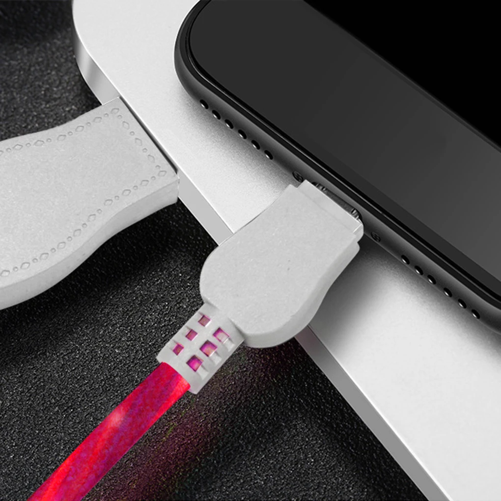 Светодиодный светящийся Micro usb type C кабель для зарядки мобильных телефонов яркая линия передачи данных для samsung