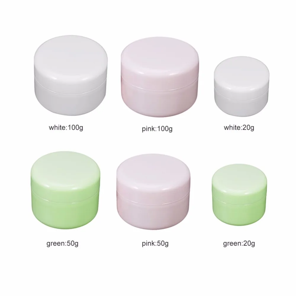 

Cream Jar Bottle Round PP Plastic Cosmetic Container Refillable Bottle For Small Makeup Sub-bottling With Screw Caps Beauty easy