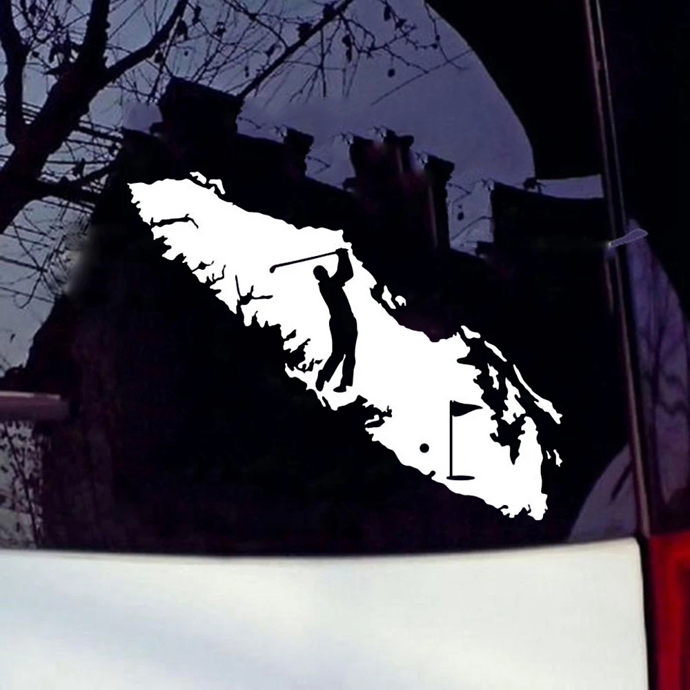 Vancouver Island Decal With Golfer Cute And Interesting Fashion Sticker