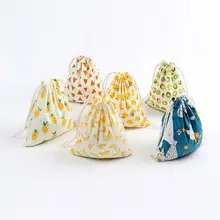 1 шт. хлопчатобумажная ткань, мешок со шнурком, мешок для еды, одежда для улицы, дорожная сумка для хранения, органайзер, сумка на шнурке