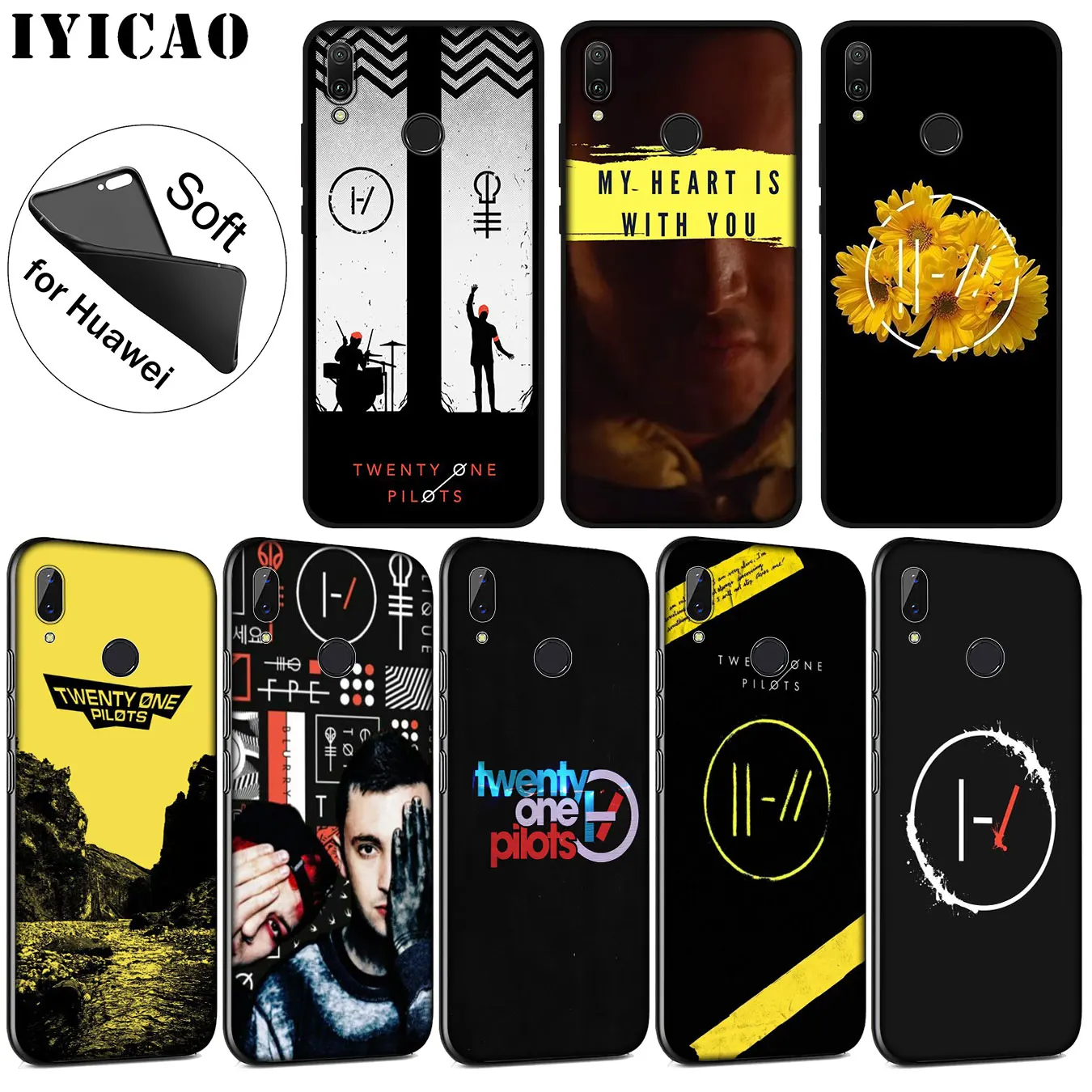 Мягкий силиконовый чехол IYICAO Twenty One Pilots 21 для Huawei P30 P20 Pro P10 P9 P8 Lite Mini 2017 2016 2015 P smart Z